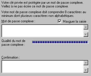 saisie du mot de passe complexe