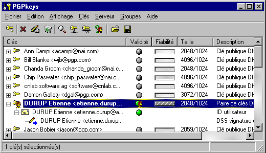Gestion des cls